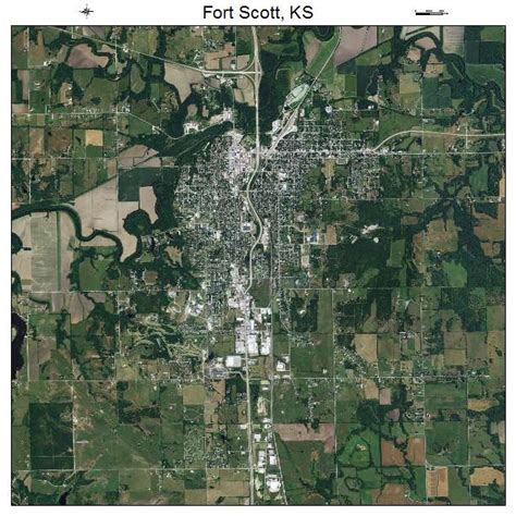 Aerial Photography Map of Fort Scott, KS Kansas