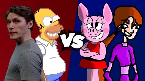 MUGEN Battle Homer Simpson Jerma Vs Abby Archer Peppa Pig YouTube