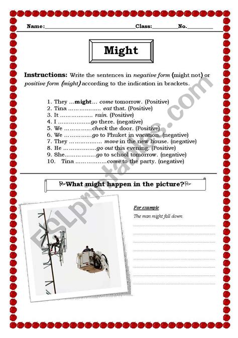 Might ESL Worksheet By Napatt