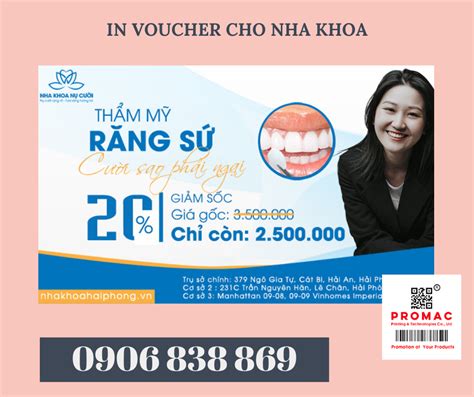 In Voucher Hi U Qu Cho Nha Khoa C Ng Ty Tnhh K Thu T In Promac