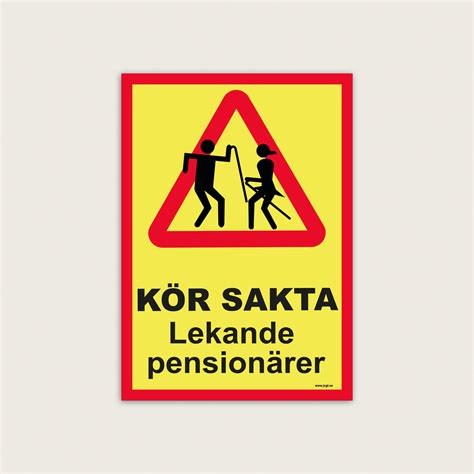 K R Sakta Lekande Pension Rer Skylt I A A Storlek Jcgt