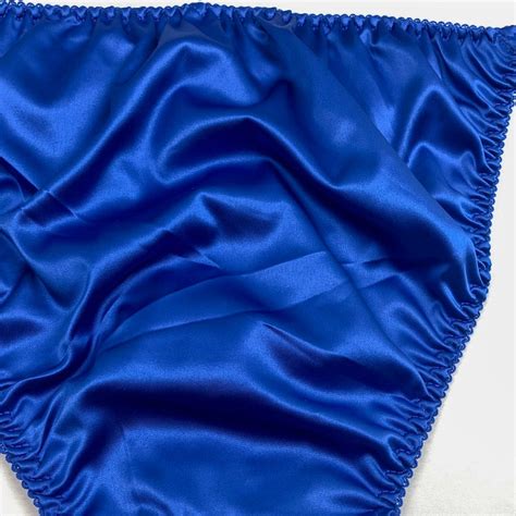 Satin String Bikini Panties Royal Blue Etsy