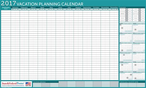 Employee Vacation Calendar Template | Example Calendar Printable