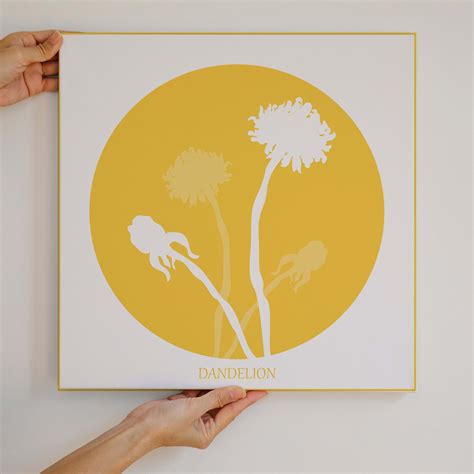 Dandelion Art Print Set Flower Dandelion Wall Decor - Etsy