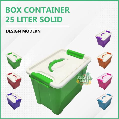 Jual Box Container Liter Solid Dengan Pegangan Handle Berwarna