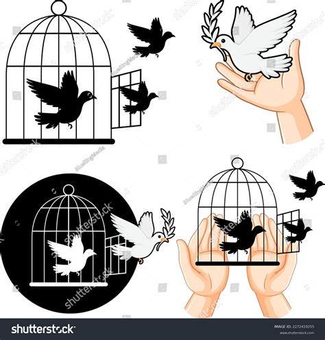 Mix Set Freedom Bird Illustration Stock Vector (Royalty Free ...