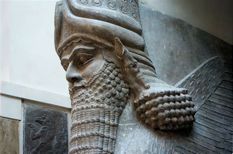 Lamassu From The Citadel Of Sargon Ii Dur Sharrukin Winged Human Headed Bull Lamassu Or Shedu