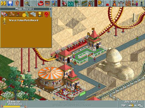 Rollercoaster Tycoon Corkscrew Follies Magic Quarters — Strategywiki