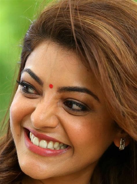 Gorgeous Telugu Girl Kajal Aggarwal Smiling Face Closeup Gallery