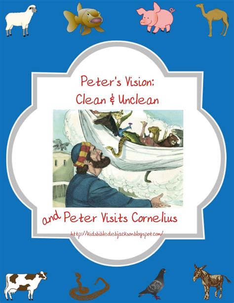 Cornelius And Peters Vision Lesson Ideas And Printables Biblefun