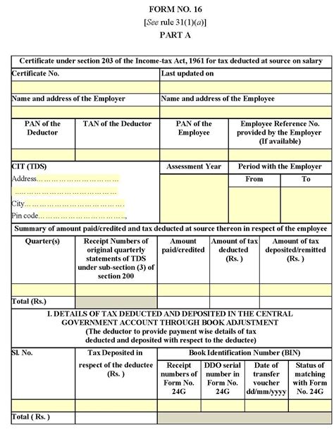 Form 16 How To Download And Fill Form No 16a Form 16b