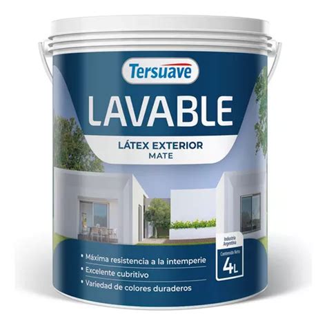 Pintura Exterior Lavable L Tex Blanco Tersuave Litros Rex Env O Gratis