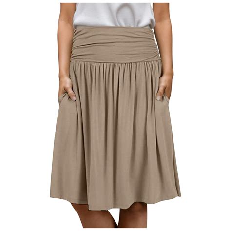 Simlu Skirts For Women Regular And Plus Size Skirt With Pockets Below