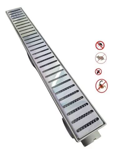 Ralo Linear 6x50 Sifonado Anti Inseto Grelha Inox Reforçada