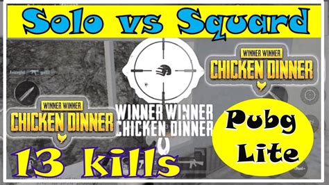 Pubg Mobile Lite Solo Vs Squard Kills Crown Player Chicken Dinner By