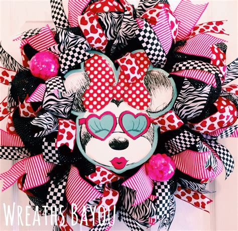 Sale Minnie Mouse Wreath Disney Wreath Birthday Wreath