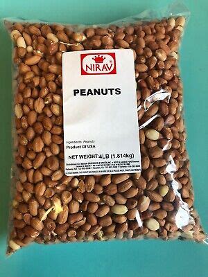 Peanuts Raw Bulk Shelled Unsalted Peanuts 4 Pound- USA Seller | eBay