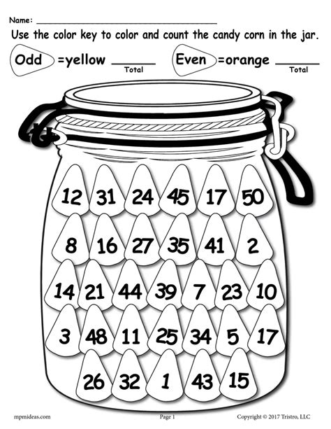 Printable Fall Themed Odd And Even Worksheet Nd Grade Math