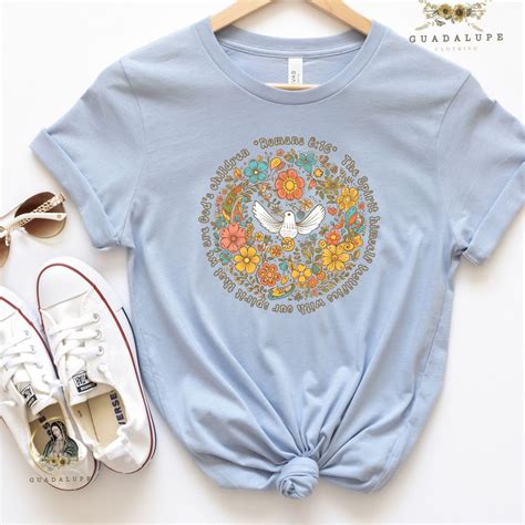 Boho Holy Spirit T Shirt Vintage Retro Shirt Catholic Faith Ts