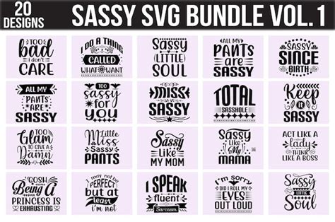 Premium Vector Sassy Svg Bundle Vol 1