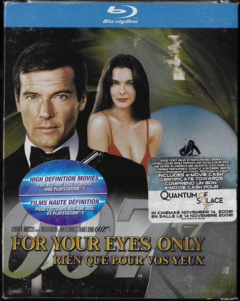 Blu Ray Movie James Bond 007 For Your Eyes Only Disc And Cover Sealed