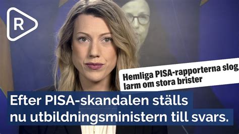 Efter PISA skandalen ställs nu utbildningsministern till svars YouTube