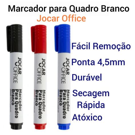 Canetinha Para Lousa Branca - Caneta Marcador para Quadro Branco/ Lousa Branca Recarregável Jocar ...