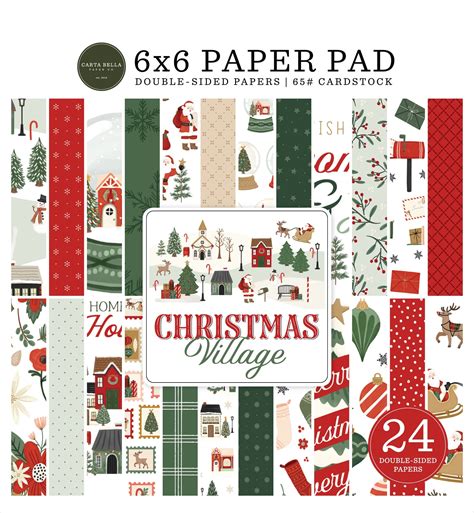 Carta Bella Double-Sided Paper Pad 6"X6" Christmas Village – Sharin