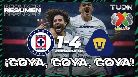 Resumen Y Goles Cruz Azul 1 4 Pumas Ap2023 J12 Liga Mx Tudn