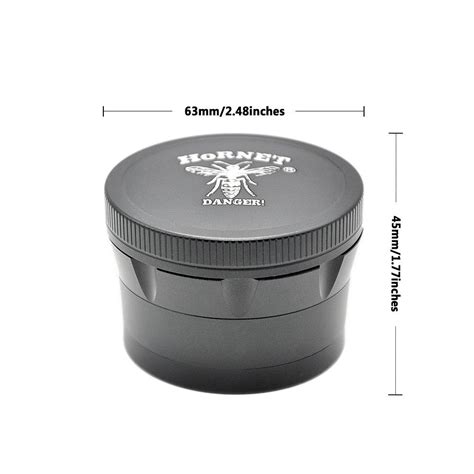 Hornet Herb Grinder 4 Layer 63MM 3 Color Puffing Bird