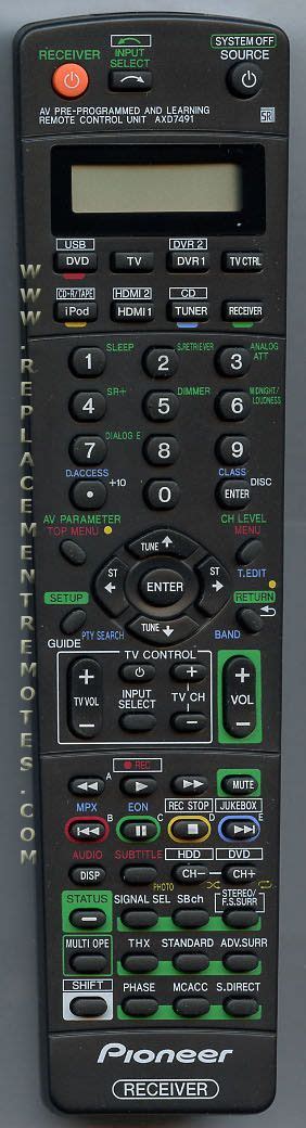 Buy Pioneer AXD7491 Audio Video Receiver Receiver Remote Control