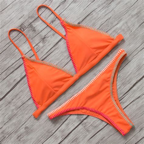 2016 Sexy Bandage Brazilian Bikini Bikinis Push Up Swimsuit Women