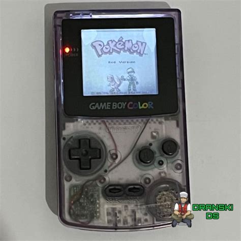 Game Boy Color Atomic Purple Backlight Pokémon RED Leia