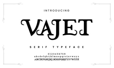 Vajet Abstract Fashion Font Alphabet Minimal Modern Urban Fonts For