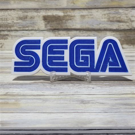 Sega Logo Sign - 3D Printed Retro Gaming Art - Video Game Room Decor ...