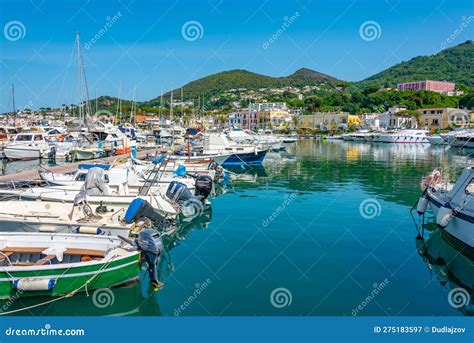 Ischia Italy May Boats Mooring At Casamicciola Terme