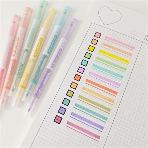 Clearance Set 8 Bút dạ quang đánh dấu highlighter pen pastel morandi