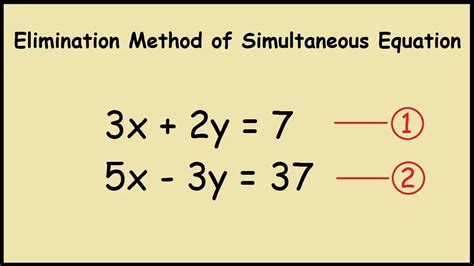 How To Solve Simultaneous Equations With Elimination Method In Waec And Jamb