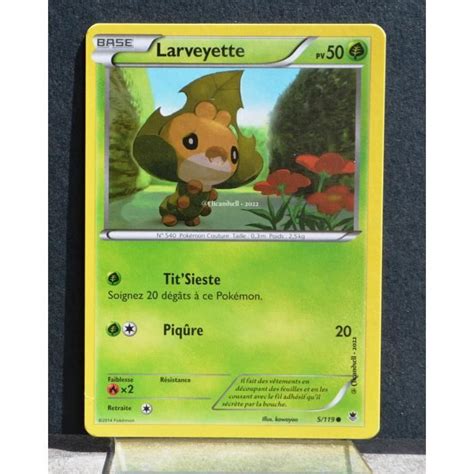 Carte Pokémon 5 119 Larveyette XY04 Vigueur spectrale NEUF FR