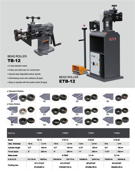 Etb 12 Electric Bead Bending Machine Sheet Metal Beading Machine 115v