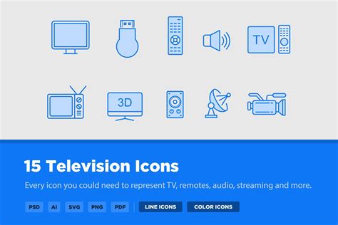 15 TV & Television Icons | Icon, Television, Template design