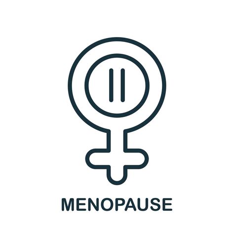 ícone De Linha De Menopausa Símbolo Do Período Da Menopausa ícone De