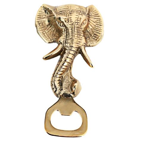 Gold Elephant Aluminium Bottle Opener Happy Piranha