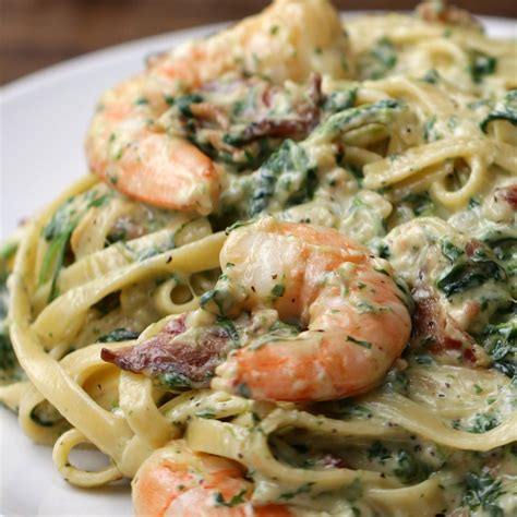 Fettuccine Alfredo With Spinach And Shrimp Tasty Recipe Besto Blog