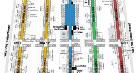 Map Of One Section Of The Flea Masters Flea Market In Fort Myers