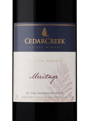 2020 Cedar Creek Estate Winery Meritage Vivino Us