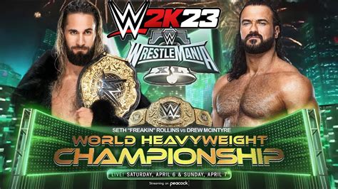 Full Match Seth Rollins Vs Drew Mcintyre Wrestlemania Sethrollins