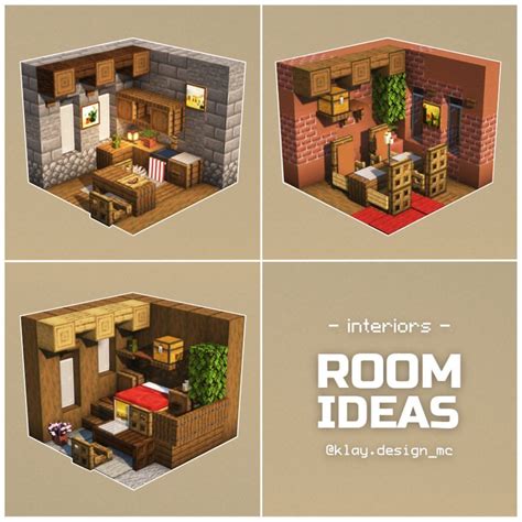 KlayDesign Minecraft Builder On Instagram EASY ROOM INTERIORS