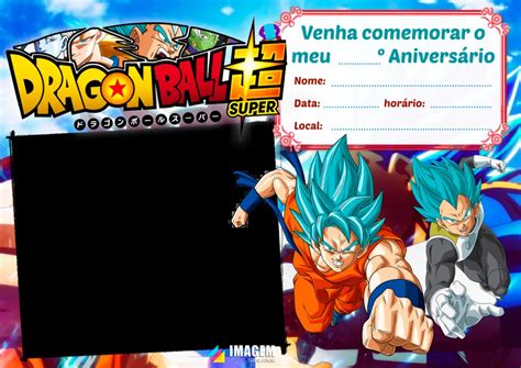 Convite De Anivers Rio Goku E Vegeta Dragon Ball Imagem Legal