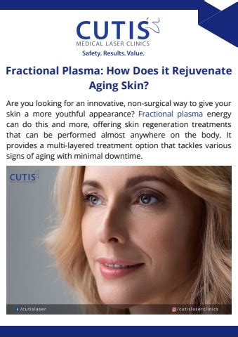 Fractional Plasma How Does It Rejuvenate Aging Skin